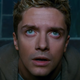 Topher Grace is about to get a face full of black slime.